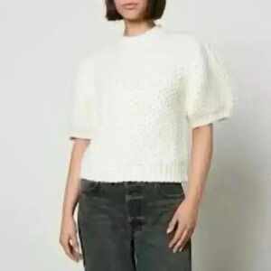 New NWT Anine Bing Puff-Sleeve Brittany Sweater Sz L Retails $440